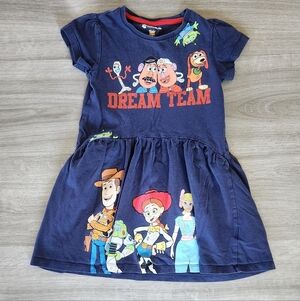 Disney Pixar Toy Story Dream Team Navy Blue Girl's Dress Size 5